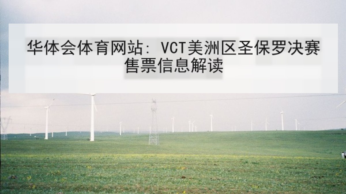 华体会体育网站: VCT美洲区圣保罗决赛售票信息解读